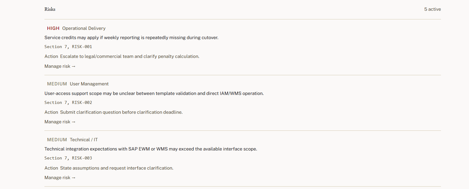 Tender Response Assistant — Evidence-Bound Drafting Pipeline for Industrial Bid Managers — screenshot 4