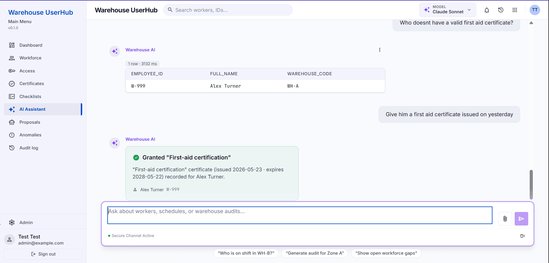 Warehouse UserHub — Worker Identity & Access Management — screenshot 2